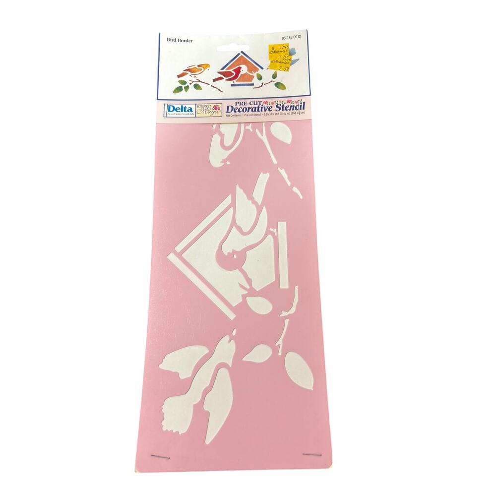 90s Vintage- Stencil Magic by Delta -Bird Border House No. 95 135 0012 NWT